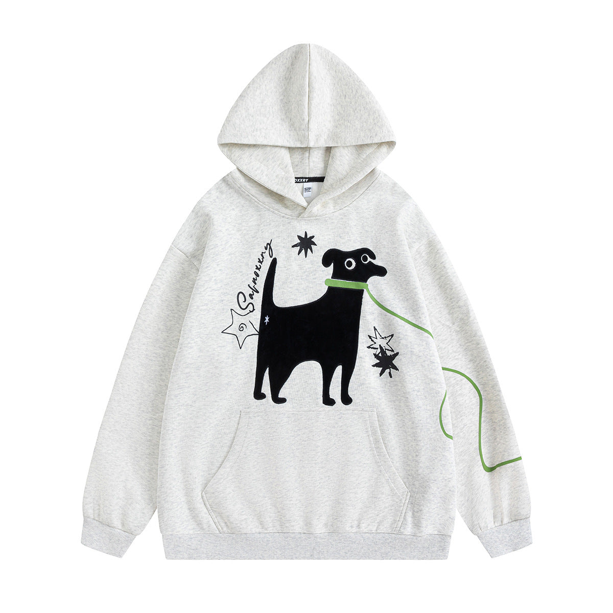 Retro hoodie design with fun embroidery hoodie hood